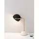 Lampa de birou Nova Luce Bishop, 1xE27, alb marmorat-auriu-negru