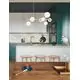 Pendul Nova Luce Odillia, 7xG9, alb, auriu