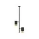 Plafoniera incastrata Nova Luce Pongo, 2xGU10, auriu-negru