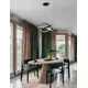 Pendul LED Nova Luce Odrey, 40W, auriu-negru, dimabil, telecomanda