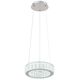Pendul LED Globo Lighting Mucky, 30W, crom-transparent, dimabil, telecomanda