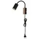 Aplica Globo Lighting Robby, 1xGU10, flexibila, negru-lemn, on/off