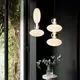 Pendul LED Ideal Lux Lumiere, 34W, alb-crom-opal-transparent