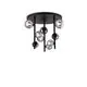 Plafoniera Ideal Lux Perlage, 9xG9, fumuriu-negru
