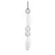 Pendul LED Ideal Lux Lumiere, 39W, alb-crom-opal-transparent