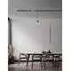 Pendul LED liniar sina magnetica Nova Luce Ultra Slim, 5W, negru