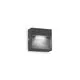 Aplica LED, Ideal Lux Dedra, 3W, 3000K, 100x30x100mm, antracit, IP65, 316871