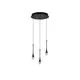 Pendul LED, AZzardo Dalma 3, 28W, 3000K, negru nisipiu