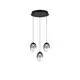 Pendul LED, AZzardo Pamela 3, 15W, K, negru nisipiu-fumuriu