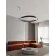Structura magnetica circulara suspendata Nova Luce Halo, D1500 mm, negru