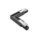 Element de conectare intermediar, sina magnetica, aplicata, Ideal Lux Ego Low, 100x100x27mm, negru, 257990