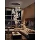 Pendul LED Schuller Velos II, 63W, alama-alb-transparent, dimabil, telecomanda