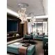Pendul LED Schuller Velos II, 25W, alama-alb-transparent, dimabil, telecomanda