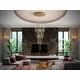 Pendul LED Schuller Rocio, 182W, alb-auriu roz, dimabil, telecomanda