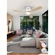 Plafoniera cu ventilator LED Schuller Siroco, 24W, alb-alb mat-opal, dimabil