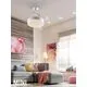 Plafoniera cu ventilator LED Schuller Vento, 24W, alb antic-opal, dimabil