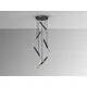 Pendul LED Schuller Edna, 25W, alb opal-negru telecomanda