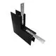 Element de conectare intermediar, unghi drept exterior, sina magnetica, Mantra Magneto, negru, 8376