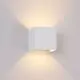 Aplica LED, Mantra Davos, 12W, 2700K, 100x100x100mm, alb nisipiu, IP54, dimabil 3 trepte