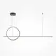 Pendul, LED, Maytoni Halo, 40W, 3000-4000K, negru, MOD247PL-L49BK