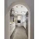 Plafoniera LED Nova Luce Perfect, 40W, 3000K, negru, dimabil Triac, semi-incastrata