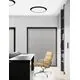 Plafoniera LED Nova Luce Perfect, 40W, 3000K, negru, dimabil Triac, semi-incastrata