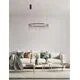 Pendul LED Nova Luce Stellar, 31W, 3000K, D80 cm, H150 cm, negru, dimabil Triac