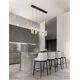 Pendul LED, Nova Luce Seneca, 41W, 3000K, liniar, auriu-negru