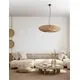 Pendul, Nova Luce Bola, 1xE27, 815x240/2000mm, fibre naturale-negru