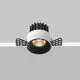 Spot fix LED, incastrat, Maytoni Round, 7W, 3000K, 54x53mm, negru