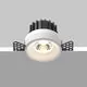 Spot fix LED, incastrat, Maytoni Round, 12W, 3000K, 73x60mm, alb