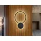 Aplica LED Schuller Omnio, 37W, 3000K, negru mat, dimabil