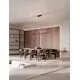 Pendul LED Nova Luce Stellar, 17W, 3000K, 1355 lumeni, L1200 mm, Hmax 1500 mm, negru crom, dimabil Triac
