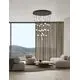 Pendul LED Nova Luce Alcinoe, 102W, 3000K, alb-auriu-negru, dimabil 