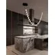 Pendul LED Nova Luce Ifos, 91W, 3000K, crom-negru, dimabil 