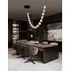 Pendul LED Nova Luce Ifos, 71W, 3000K, crom-negru, dimabil 