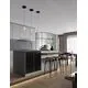 Pendul LED Nova Luce Lune, 9W, 3000K, crom, negru