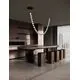 Pendul LED Nova Luce Ifos, 119W, 3000K, crom-negru, dimabil 