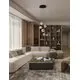 Pendul LED Nova Luce Ifos, 25W, 3000K, crom-negru, dimabil 