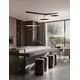 Pendul LED Nova Luce Diona, 81W, 3000K, alb-negru, dimabil, Triac