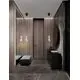 Pendul LED Nova Luce Chronos, 11W, 3000K, alb-negru, dimabil, senzor de miscare