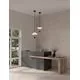 Pendul LED Nova Luce Anafi, 8W, 3000K, in jos, alb-negru