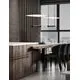 Pendul LED Nova Luce Diona, 29W, 2700K, alb-negru, dimabil, Triac