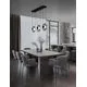Pendul LED Nova Luce Skia, 24W, 3000K, liniar, fumuriu-negru, dimabil, Triac