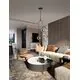 Pendul LED Nova Luce Las, 20W, 3000K, auriu-fumuriu-negru