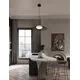 Pendul LED Nova Luce Brume, 15W, 3000K, alb-negru