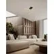Lustra LED Nova Luce Antama, 26W, 3200K, auriu-negru, dimabil, Triac