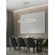 Pendul LED Nova Luce Elmo, 48W, 3500K, oval, crom, dimabil, Triac