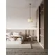 Pendul Nova Luce Damo, 1xE27, D34, gri-maro-negru