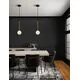 Pendul Nova Luce Savoy, 1xG9 max. 5W, D110 mm, Hmax 1630 mm, alb, auriu, negru
